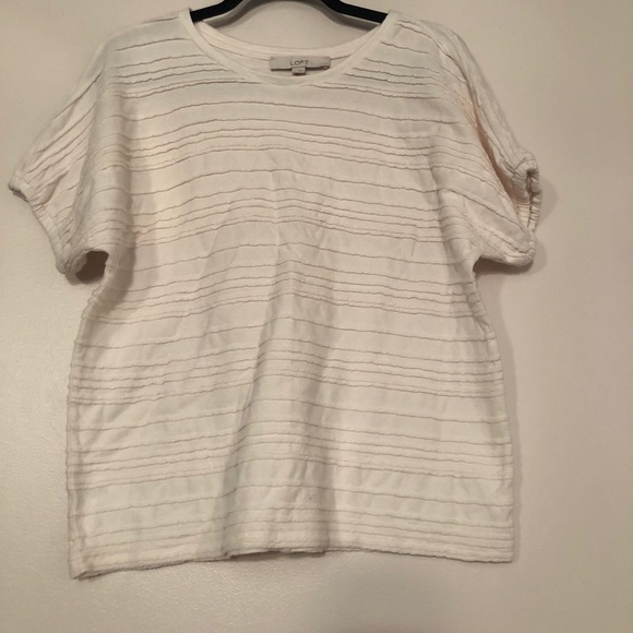 NWOT LOFT Stripped Knitted Blouse - Picture 1 of 5